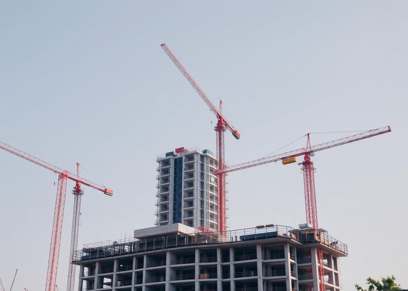 Residential tower under construction